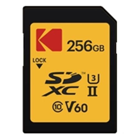 KODAK Kodak EKMSD256GUHS2V1K 256 GB UHS-II U3 V60 CL10 SD Memory Card EKMSD256GUHS2V1K